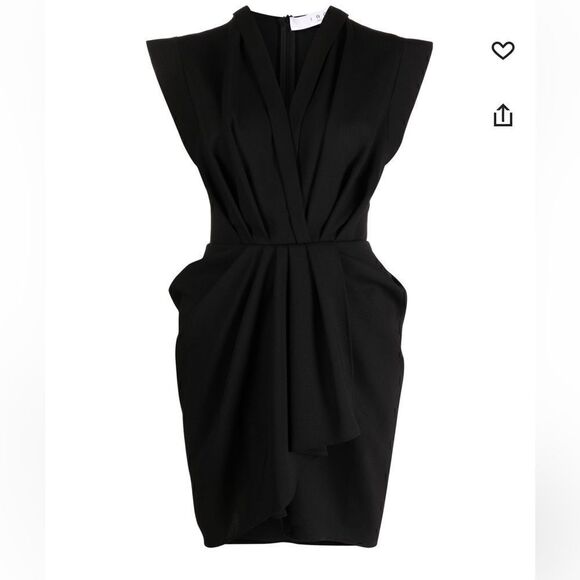 IRO Pheao draped dress in black New - Picture 4 of 14